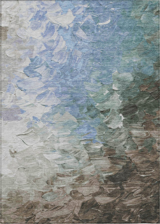 Piper Looms Chantille Abstract ACN1674 Denim Machine Washable Area Rug main image