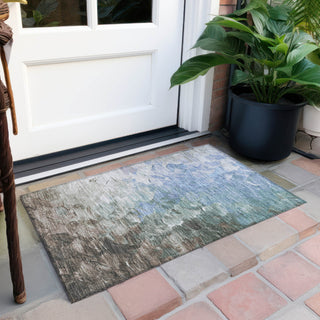 Piper Looms Chantille Abstract ACN1674 Denim Machine Washable Area Rug Scatter Outdoor Lifestyle Image Feature