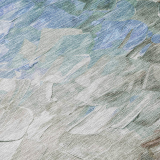 Piper Looms Chantille Abstract ACN1674 Denim Machine Washable Area Rug Swatch Image