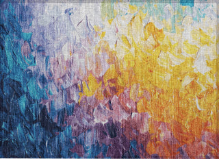 Piper Looms Chantille Abstract ACN1674 Gold Machine Washable Area Rug Scatter Main Image