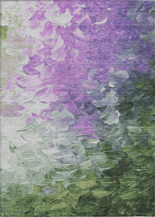 Piper Looms Chantille Abstract ACN1674 Purple Machine Washable Area Rug main image