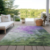 Piper Looms Chantille Abstract ACN1674 Purple Machine Washable Area Rug Outdoor Lifestyle Image Feature