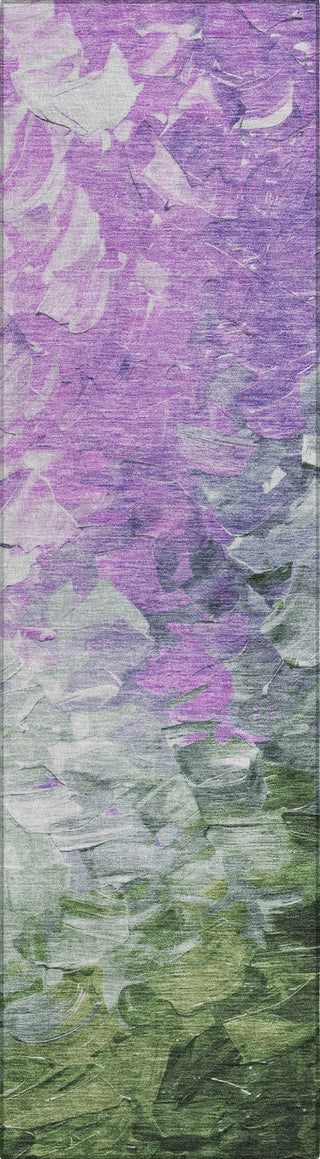 Piper Looms Chantille Abstract ACN1674 Purple Machine Washable Area Rug Runner Main Image