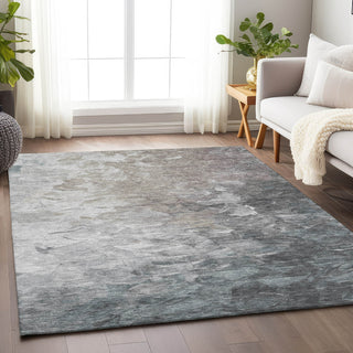 Piper Looms Chantille Abstract ACN1674 Taupe Machine Washable Area Rug Lifestyle Image Feature