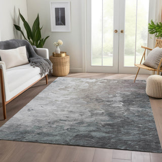 Piper Looms Chantille Abstract ACN1674 Taupe Machine Washable Area Rug Lifestyle Image Feature