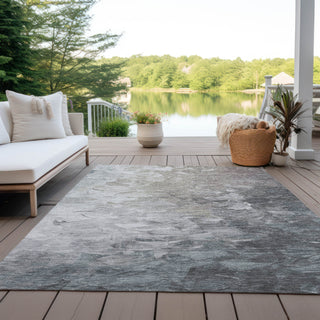 Piper Looms Chantille Abstract ACN1674 Taupe Machine Washable Area Rug Outdoor Lifestyle Image Feature
