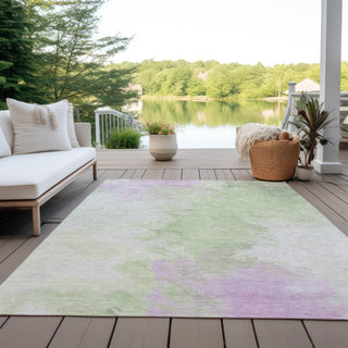 Piper Looms Chantille Abstract ACN1675 Aloe Machine Washable Area Rug Outdoor Lifestyle Image Feature