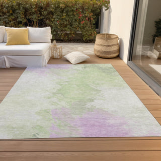 Piper Looms Chantille Abstract ACN1675 Aloe Machine Washable Area Rug Outdoor Lifestyle Image Feature