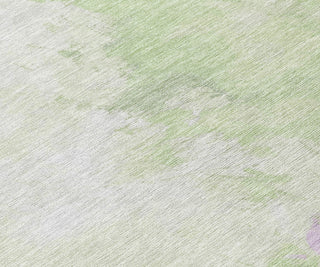 Piper Looms Chantille Abstract ACN1675 Aloe Machine Washable Area Rug Swatch Image