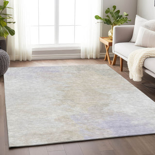 Piper Looms Chantille Abstract ACN1675 Beige Machine Washable Area Rug Lifestyle Image Feature
