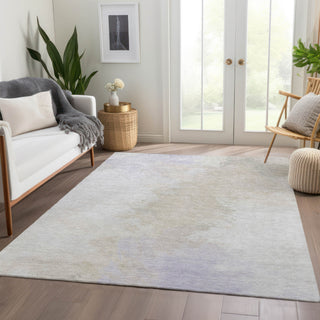 Piper Looms Chantille Abstract ACN1675 Beige Machine Washable Area Rug Lifestyle Image Feature