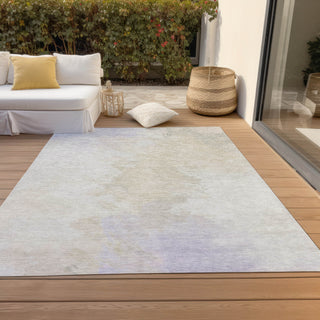 Piper Looms Chantille Abstract ACN1675 Beige Machine Washable Area Rug Outdoor Lifestyle Image Feature