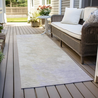 Piper Looms Chantille Abstract ACN1675 Beige Machine Washable Area Rug Runner Outdoor Lifestyle Image Feature