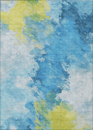 Piper Looms Chantille Abstract ACN1675 Blue Machine Washable Area Rug main image