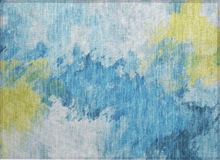Piper Looms Chantille Abstract ACN1675 Blue Machine Washable Area Rug Scatter Main Image
