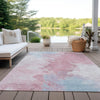 Piper Looms Chantille Abstract ACN1675 Blush Machine Washable Area Rug Outdoor Lifestyle Image Feature