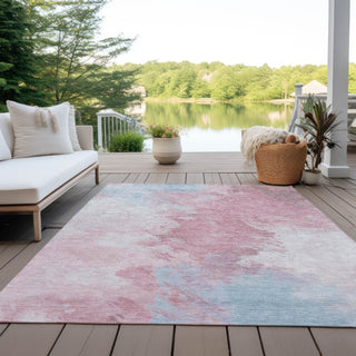 Piper Looms Chantille Abstract ACN1675 Blush Machine Washable Area Rug Outdoor Lifestyle Image Feature