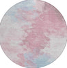 Piper Looms Chantille Abstract ACN1675 Blush Machine Washable Area Rug Round Main Image
