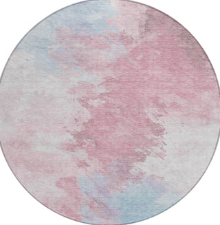 Piper Looms Chantille Abstract ACN1675 Blush Machine Washable Area Rug Round Main Image