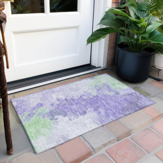 Piper Looms Chantille Abstract ACN1675 Lavender Machine Washable Area Rug Scatter Outdoor Lifestyle Image Feature
