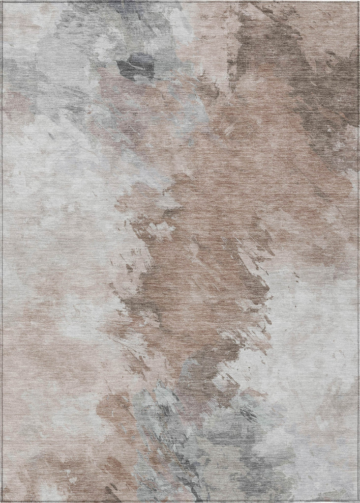Piper Looms Chantille Abstract ACN1675 Mocha Machine Washable Area Rug main image