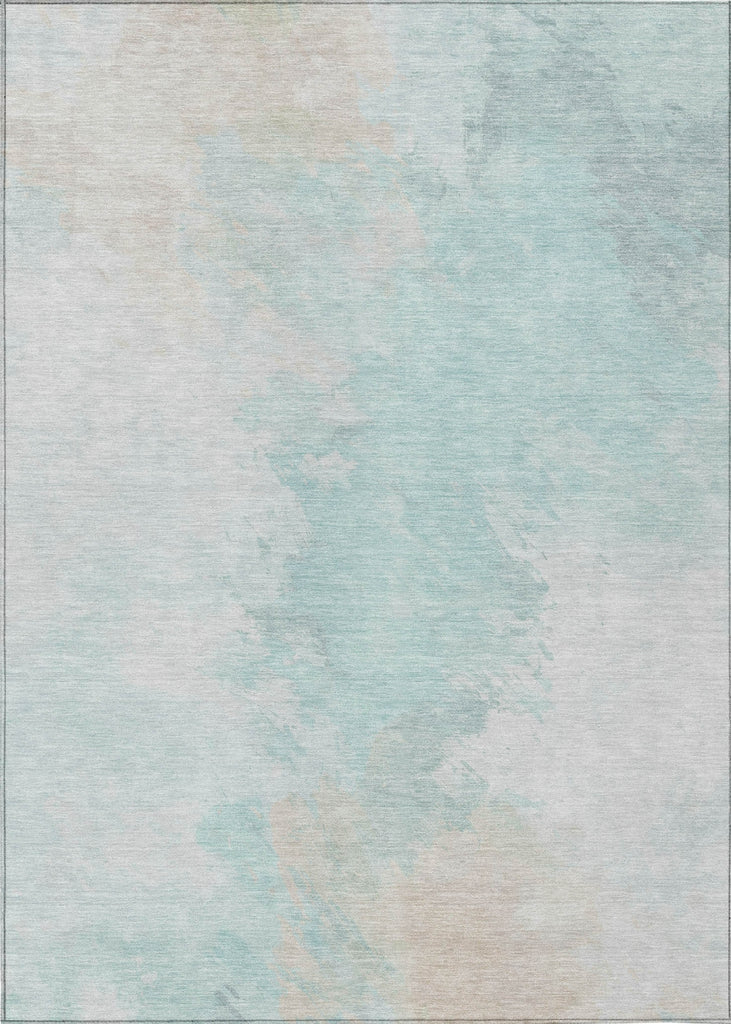 Piper Looms Chantille Abstract ACN1675 Seafoam Machine Washable Area Rug main image