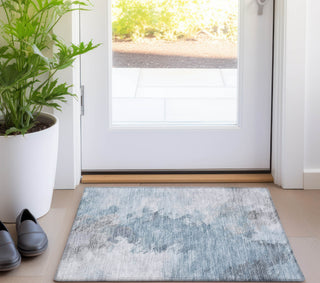Piper Looms Chantille Abstract ACN1675 Sky Machine Washable Area Rug Scatter Lifestyle Image Feature