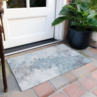 Piper Looms Chantille Abstract ACN1675 Sky Machine Washable Area Rug Scatter Outdoor Lifestyle Image Feature