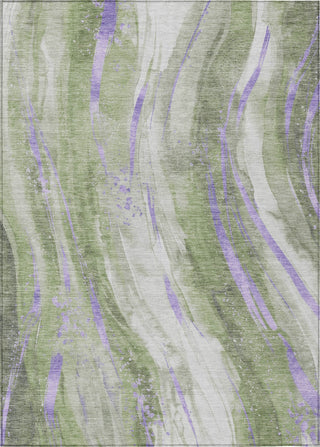 Piper Looms Chantille Swirls ACN1676 Olive Machine Washable Area Rug main image