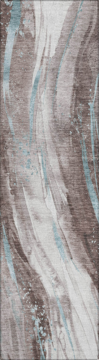 Piper Looms Chantille Swirls ACN1676 Taupe Machine Washable Area Rug Runner Main Image