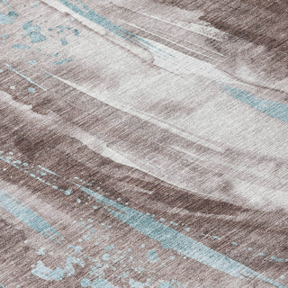 Piper Looms Chantille Swirls ACN1676 Taupe Machine Washable Area Rug Swatch Image