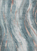 Piper Looms Chantille Swirls ACN1676 Teal Machine Washable Area Rug main image