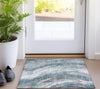 Piper Looms Chantille Swirls ACN1676 Teal Machine Washable Area Rug Scatter Lifestyle Image Feature