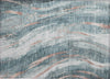 Piper Looms Chantille Swirls ACN1676 Teal Machine Washable Area Rug Scatter Main Image