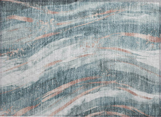 Piper Looms Chantille Swirls ACN1676 Teal Machine Washable Area Rug Scatter Main Image