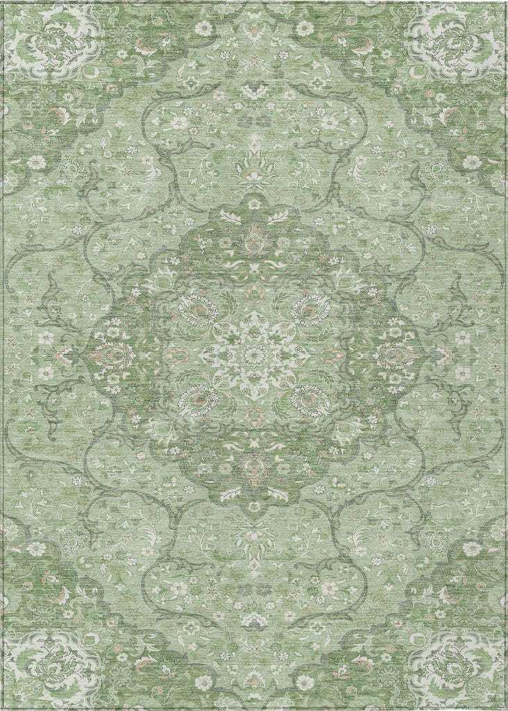 Piper Looms Chantille Medallion ACN1677 Aloe Machine Washable Area Rug main image