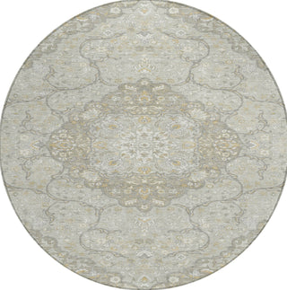 Piper Looms Chantille Medallion ACN1677 Taupe Machine Washable Area Rug Round Main Image