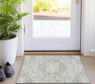 Piper Looms Chantille Medallion ACN1677 Taupe Machine Washable Area Rug Scatter Lifestyle Image Feature