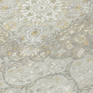 Piper Looms Chantille Medallion ACN1677 Taupe Machine Washable Area Rug Swatch Image