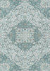 Piper Looms Chantille Medallion ACN1677 Teal Machine Washable Area Rug main image