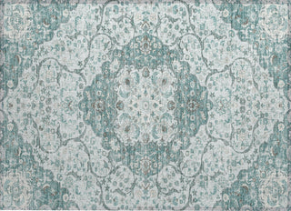 Piper Looms Chantille Medallion ACN1677 Teal Machine Washable Area Rug Scatter Main Image