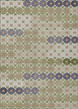 Piper Looms Chantille Geometric ACN1678 Aloe Machine Washable Area Rug main image