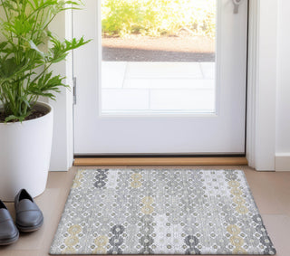 Piper Looms Chantille Geometric ACN1678 Gray Machine Washable Area Rug Scatter Lifestyle Image Feature