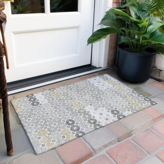 Piper Looms Chantille Geometric ACN1678 Gray Machine Washable Area Rug Scatter Outdoor Lifestyle Image Feature