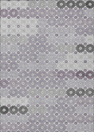 Piper Looms Chantille Geometric ACN1678 Lavender Machine Washable Area Rug main image