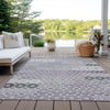 Piper Looms Chantille Geometric ACN1678 Lavender Machine Washable Area Rug Outdoor Lifestyle Image Feature