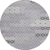 Piper Looms Chantille Geometric ACN1678 Lavender Machine Washable Area Rug Round Main Image