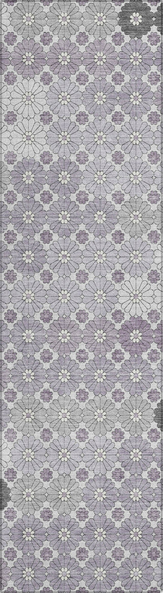 Piper Looms Chantille Geometric ACN1678 Lavender Machine Washable Area Rug Runner Main Image