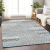 Piper Looms Chantille Geometric ACN1678 Silver Machine Washable Area Rug Lifestyle Image Feature