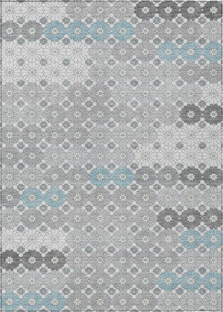 Piper Looms Chantille Geometric ACN1678 Silver Machine Washable Area Rug main image